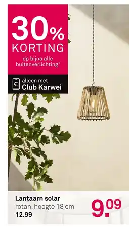 Karwei Lantaarn solar aanbieding
