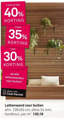 Karwei Lattenwand voor buiten aanbieding
