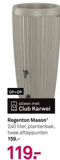 Karwei Regenton Mason aanbieding