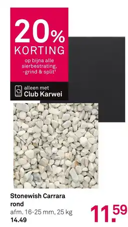 Karwei Stonewish Carrara rond aanbieding