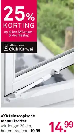 Karwei Axa telescopische raamuitzetter aanbieding