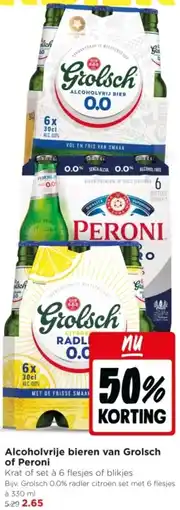 Jumbo Alcoholvrije bieren van Grolsch of Peroni aanbieding