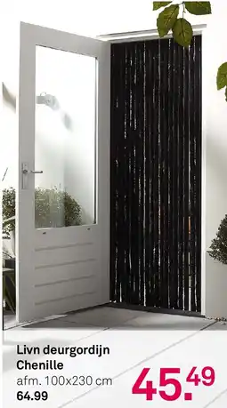 Karwei Livn deurgordijn chenille aanbieding