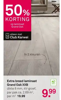 Karwei Extra breed laminaat Grand Oak XXB aanbieding