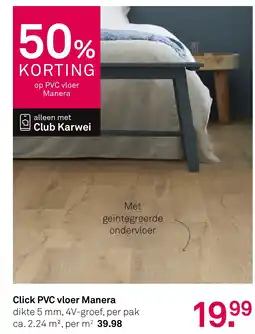 Karwei Click PVC vloer Manera aanbieding