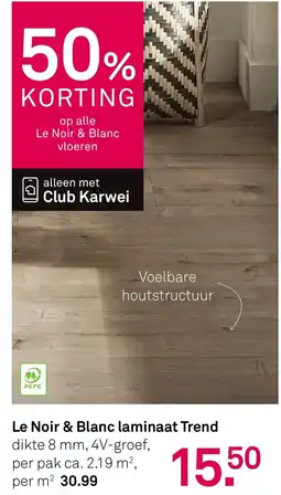 Karwei Le Noir & Blanc laminaat Trend aanbieding