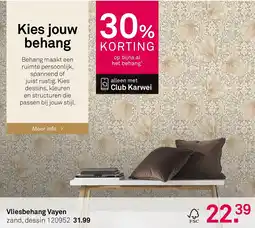 Karwei Vliesbehang vayen aanbieding