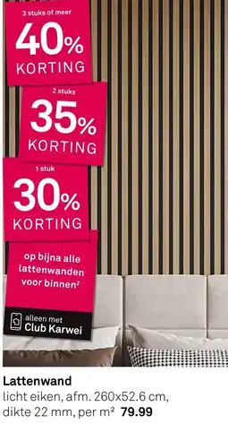 Karwei Lattenwand aanbieding