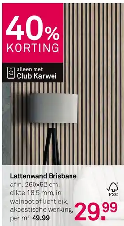 Karwei Lattenwand Brisbane aanbieding