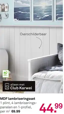 Karwei MDF lambriseringsset aanbieding