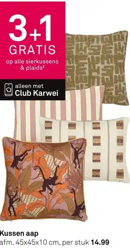 Karwei Kussen aap aanbieding