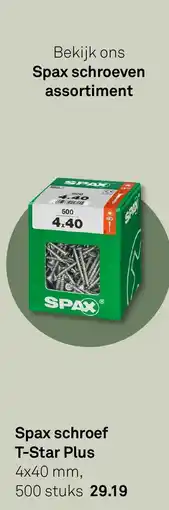 Karwei Spax schroef T-Star Plus aanbieding