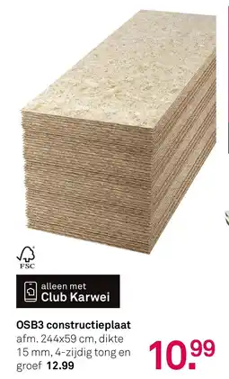 Karwei OSB3 constructieplaat aanbieding