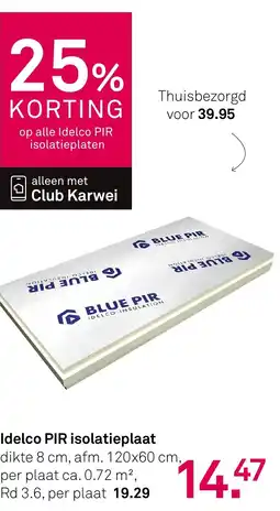 Karwei Idelco PIR isolatieplaat aanbieding