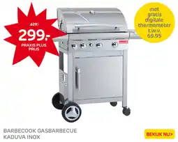Praxis Barbecook gasbarbecue kaduva inox aanbieding