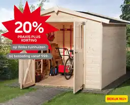 Praxis Weka tuinhuizen aanbieding