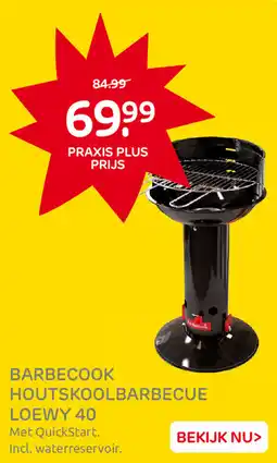 Praxis Barbecook houtskoolbarbecue loewy 40 aanbieding