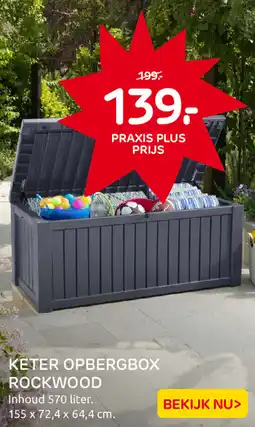 Praxis Keter opbergbox rockwood aanbieding