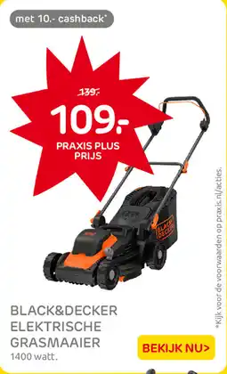 Praxis Black&Decker Elektrische Grasmaaier aanbieding