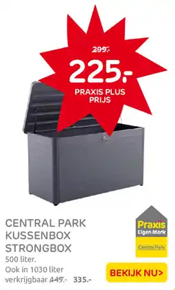 Praxis Central park kussenbox strongbox aanbieding