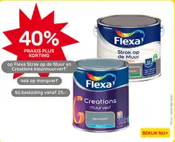 Praxis op Flexa Strak op de Muur en Creations kleurmuurverf aanbieding