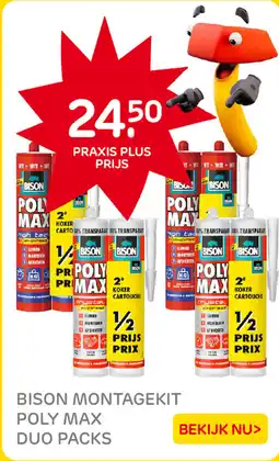 Praxis Bison Montagekit Poly May Duo Packs aanbieding