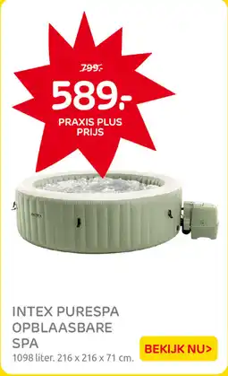 Praxis Intex Purespa Opblaasbare Spa aanbieding
