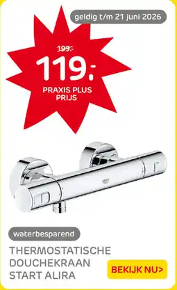 Praxis Thermostatische Douchekraan Start Alira aanbieding
