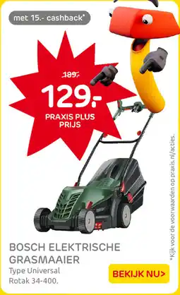 Praxis Bosch Elektrische Grasmaaier aanbieding