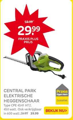 Praxis Central Park Elektrische Heggenschaar aanbieding