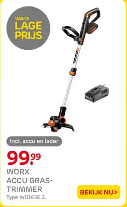 Praxis Worx Accu Grastrimmer aanbieding