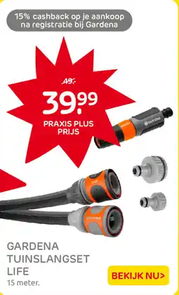 Praxis Gardena Tuinslangset Life aanbieding