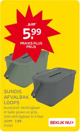 Praxis Sundis Afvalbak Loops aanbieding