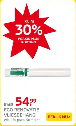 Praxis Eco Renovatie Vliesbehang aanbieding