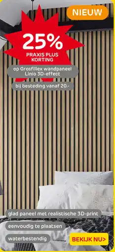 Praxis op Grosfillex wandpaneel Linio 3D-effect aanbieding