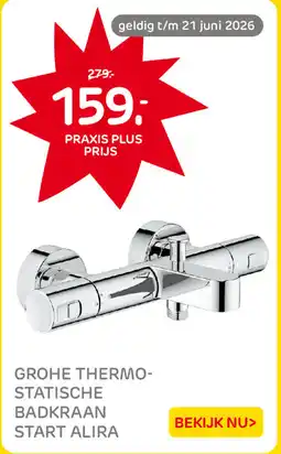 Praxis Grohe Thermo Statische Badkraan Start Alira aanbieding