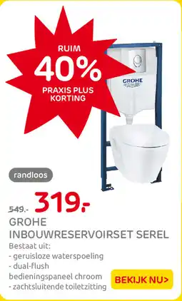 Praxis Grohe Inbouwreservoirset Serel aanbieding
