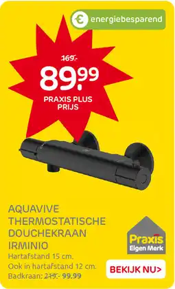 Praxis Aquavive Thermostatische Douchekraan Irminio aanbieding
