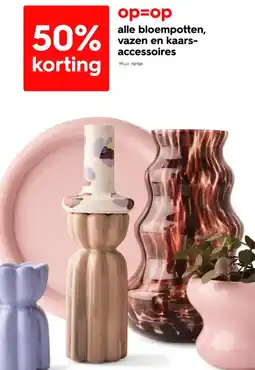 HEMA Alle bloempotten, vazen en kaars- accessoires aanbieding
