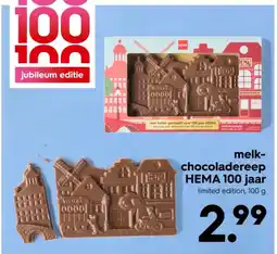 HEMA melk chocoladereep HEMA 100 jaar aanbieding