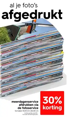 HEMA Meerdagenservice afdrukken via de fotoservice aanbieding