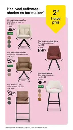 Leen Bakker Bekijk heel veel eetkamerstoelen en barkrukken[link] aanbieding