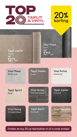 Leen Bakker Bekijk Top 20 tapijt & vinyl [link] aanbieding