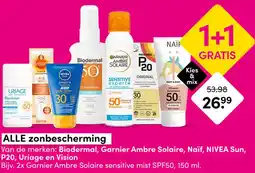 DA Biodermal, Garnier Ambre Solaire, Naïf, NIVEA Sun, P20, Uriage en Vision aanbieding
