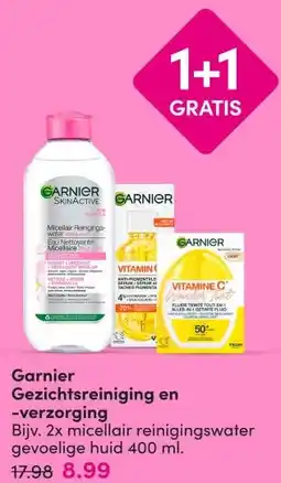 DA Garnier Gezichtsreiniging en -verzorging aanbieding