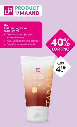 DA DA Self tanning lotion tube 150 ml aanbieding