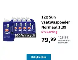 Plein.nl 12x Sun Vaatwaspoeder Normaal 1,39 aanbieding