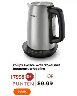 The Read Shop Philips Avance Waterkoker met temperatuurregeling aanbieding