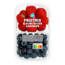 Albert Heijn AH Fruitmix blauwe bessen aardbeien 2-vak aanbieding