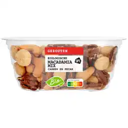 Albert Heijn AH Biologisch Macadamiamix gezouten aanbieding